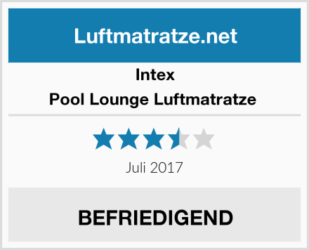 Intex Pool Lounge Luftmatratze  Test